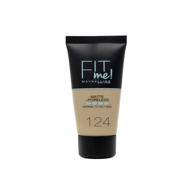 Maybelline Fit Me Matte + Poreless – Foundation 124 Soft Sand Unisex, 30 ml