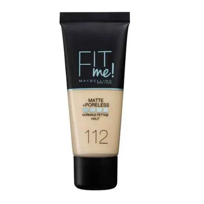 Maybelline Fit Me Matte & Poreless – Foundation 112 Soft Beige Unisex, 30 ml