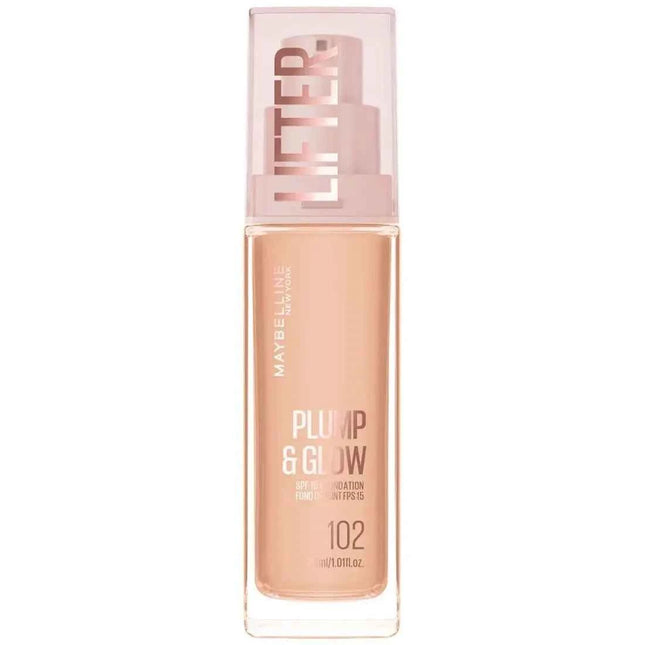 Maybelline Lifter Plump y Glow Base 102 Unisex, 30 ml