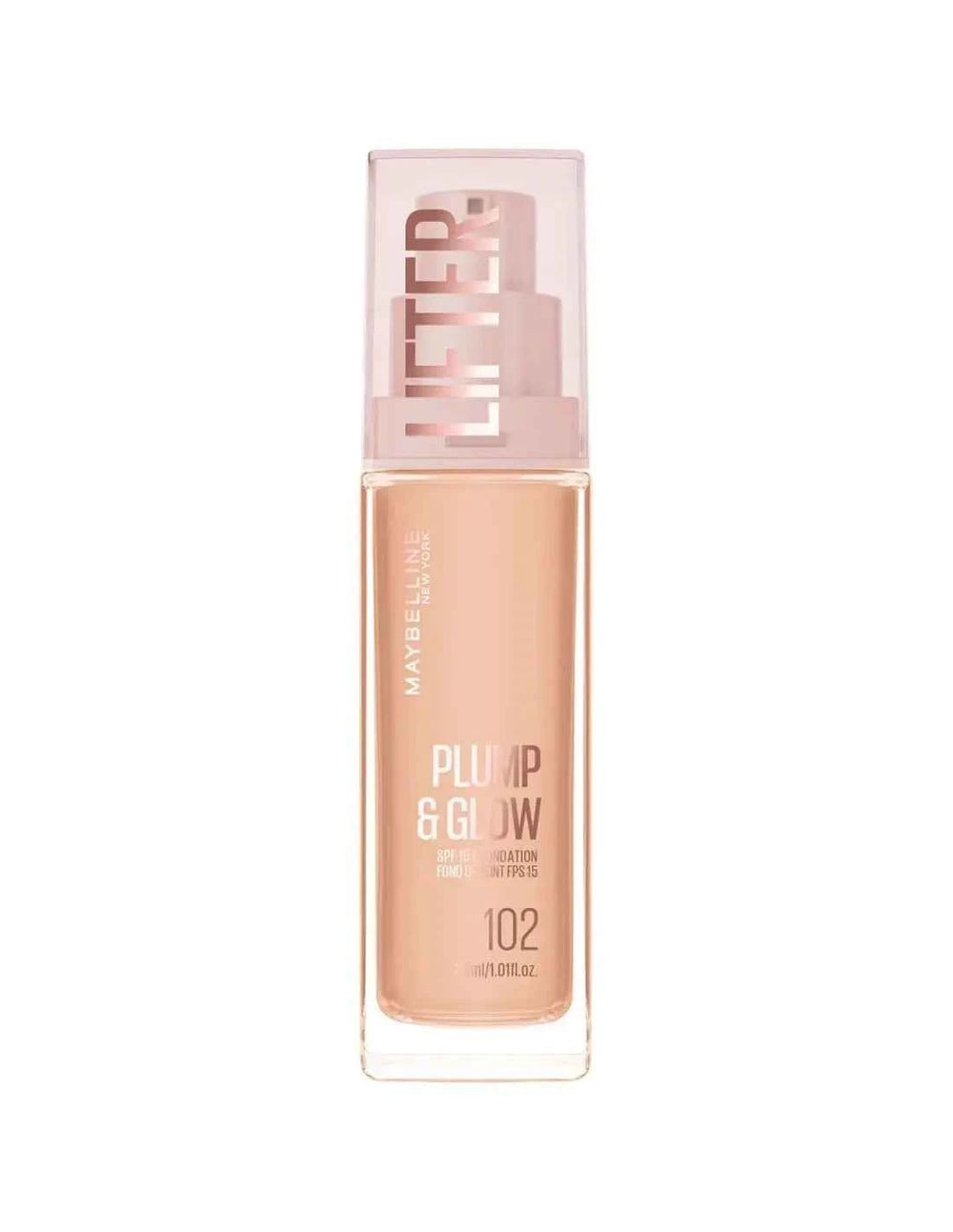 Maybelline Lifter Plump y Glow Base 102 Unisex, 30 ml