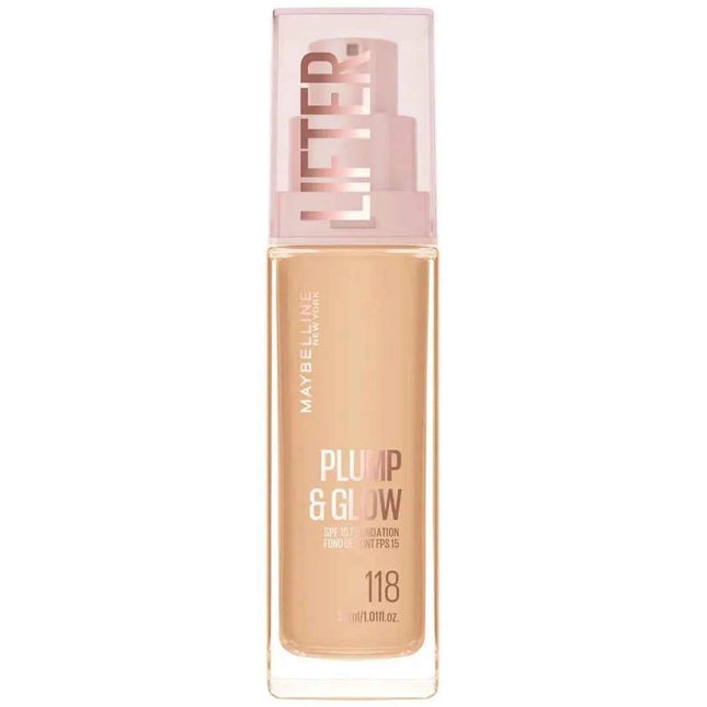Maybelline Lifter Plump y Glow Base 118 Unisex, 30 ml