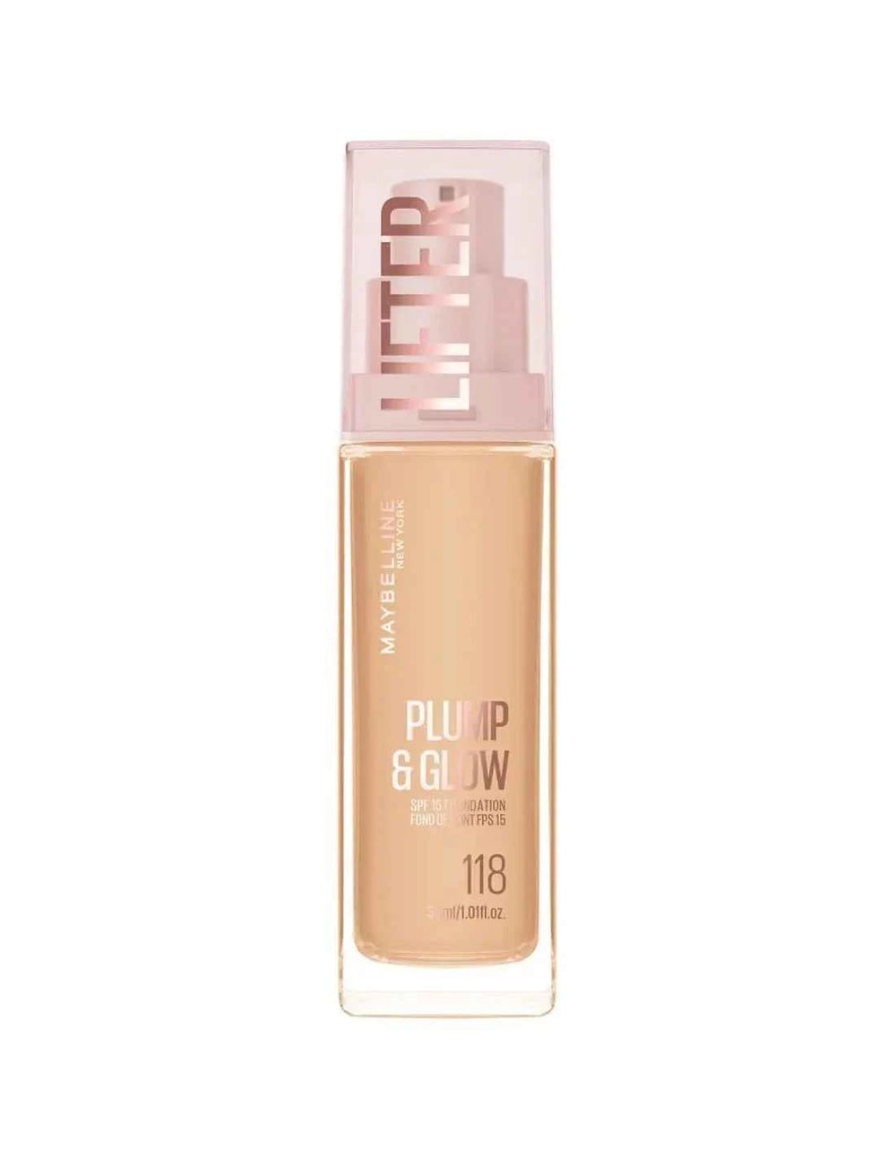 Maybelline Lifter Plump y Glow Base 118 Unisex, 30 ml