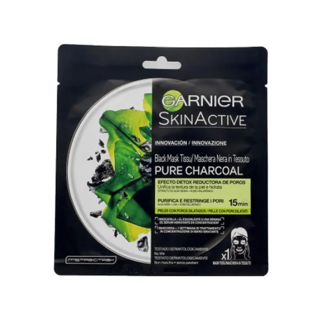 Garnier SkinActive Black Mask Tissu Pure Charcoal, 1 Units