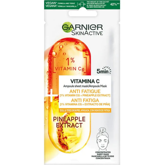 Garnier SkinActive Pineapple Extract Anti-Fatigue Face Mask, 1 Units