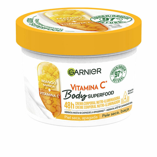 Garnier Body Superfood Crema Corporal Nutri-Iluminadora Unisex, 380 ml