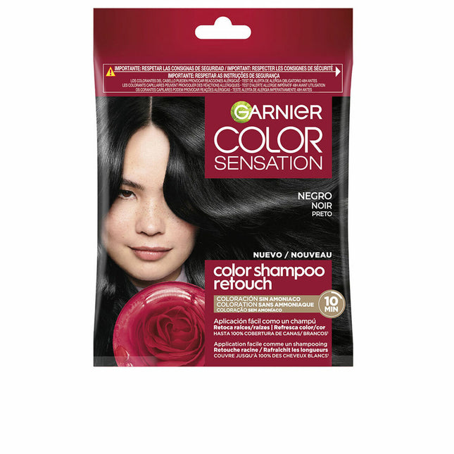 Garnier Color Sensation Coloración Tono Sobre Tono Champú 1,0-Black 1 U Unisex