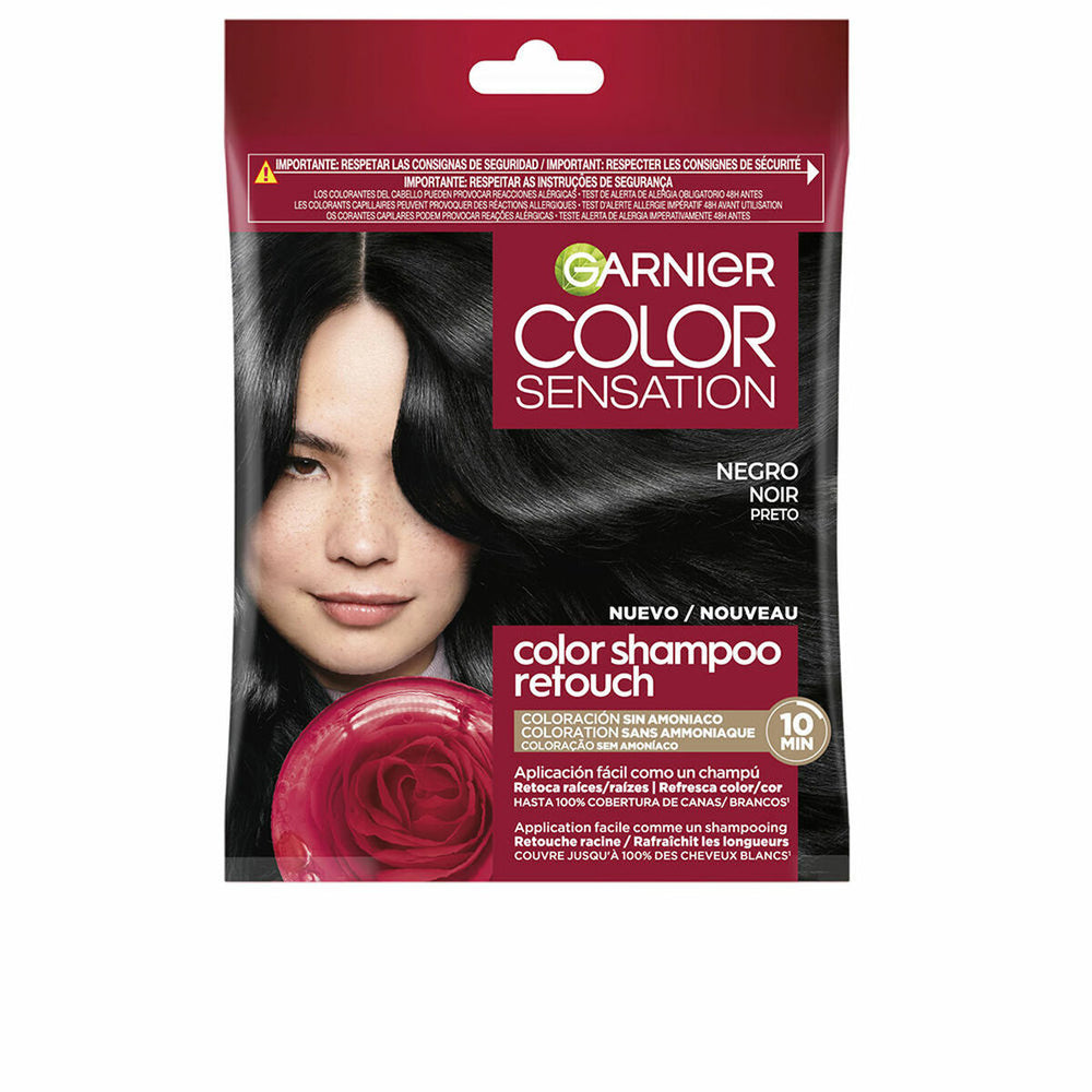 Garnier Color Sensation Coloración Tono Sobre Tono Champú 1,0-Black 1 U Unisex