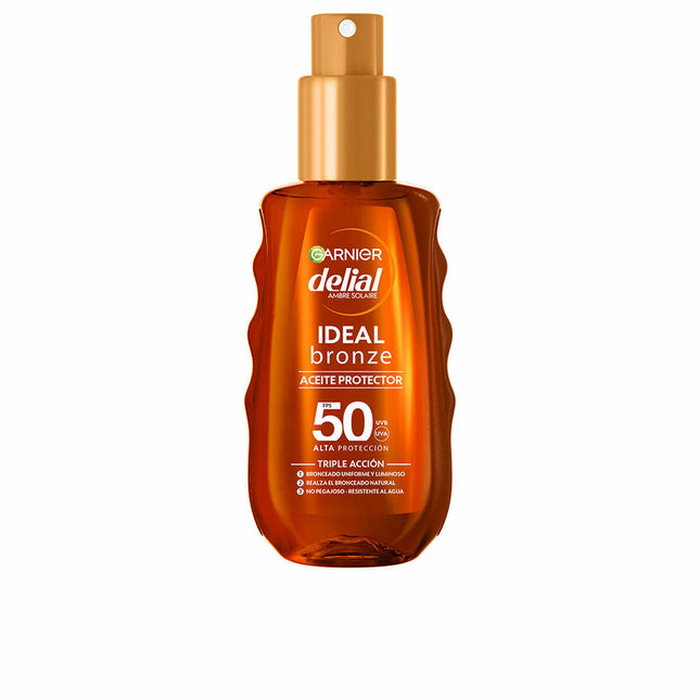 Garnier Delial Ideal Bronze Aceite Protector Spf50 Unisex, 150 ml