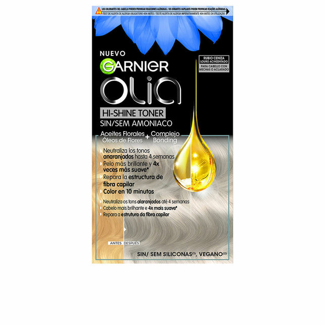 Garnier Olia Hi Shine Toner Coloración Semipermanente Neutralizador De Tonos 9,1 Rubio Ceniza 3 Piezas Unisex