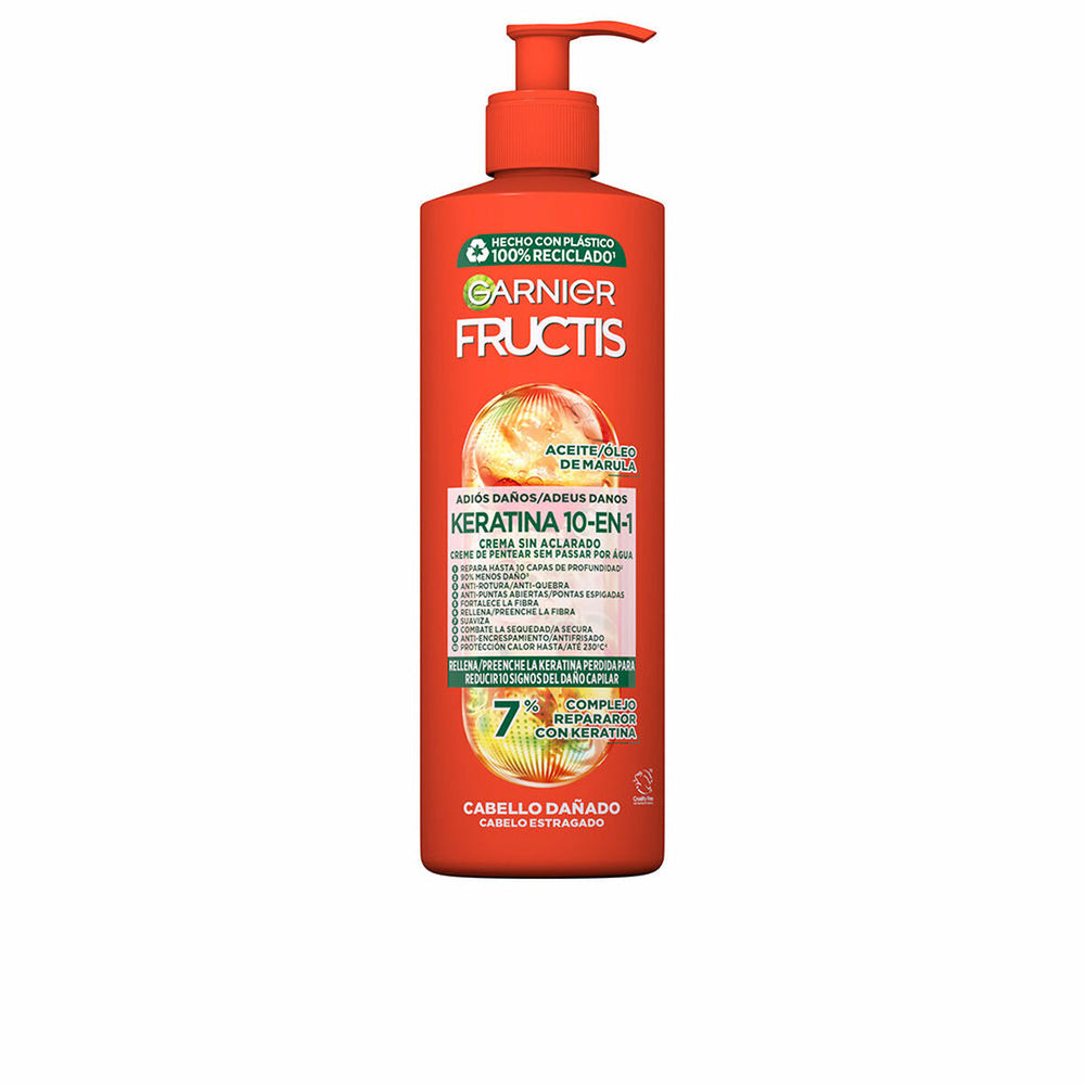 Garnier Fructis Keratina 10-En-1 Crema Sin Aclarado Unisex, 400 ml