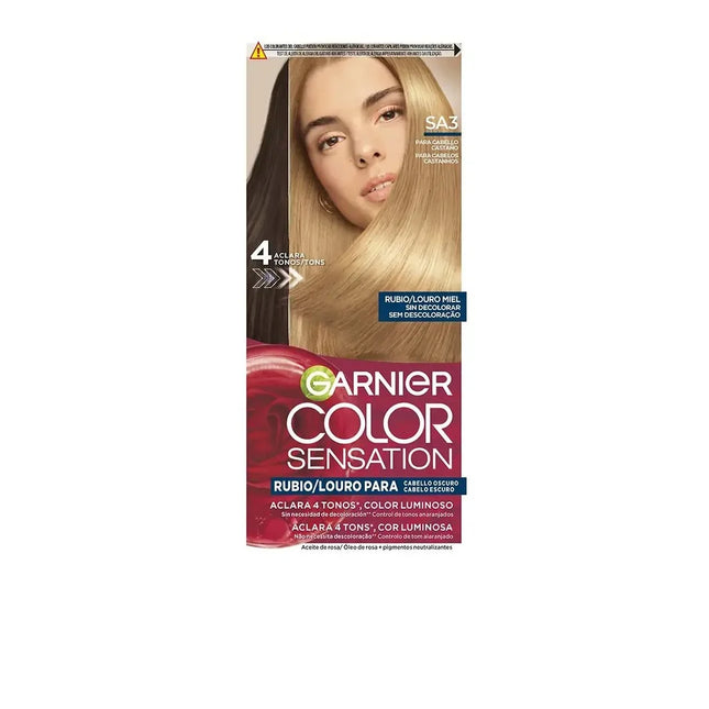 Garnier Color Sensation Tinte Rubio Luminoso Sin Decoloración Para Cabello Oscuro Louro Miel 5 U Unisex
