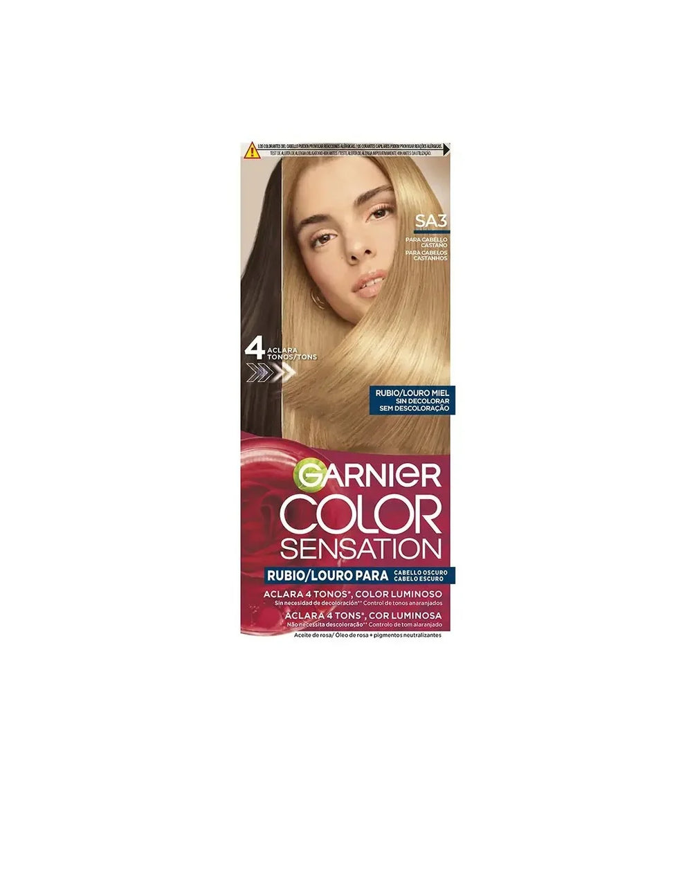 Garnier Color Sensation Tinte Rubio Luminoso Sin Decoloración Para Cabello Oscuro Louro Miel 5 U Unisex
