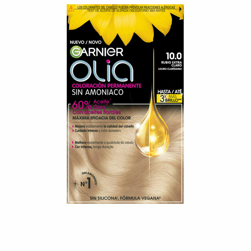 Garnier Olia Coloración Permanente Sin Amoniaco 10,0-Rubio Extra Claro 1 U Unisex