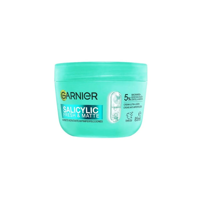 Garnier Salicylic Fresh y Matte Sorbete Hidratante Antiimperfecciones Unisex, 85 ml