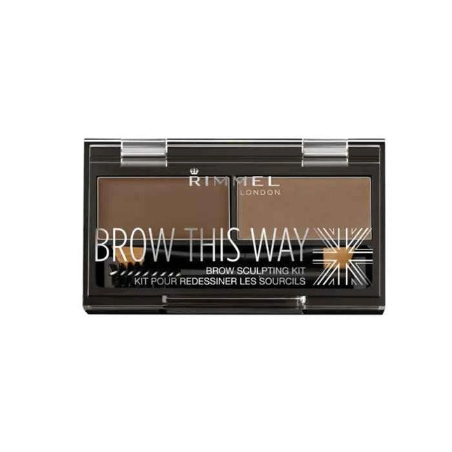 Rimmel London Rimmel Brow This Way Eyebrow Sculpting Kit 002 Mid Brown Unisex