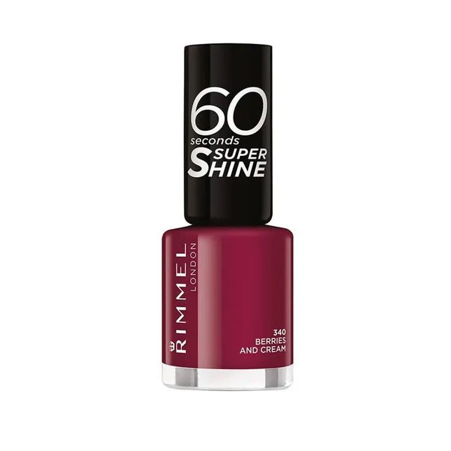 Rimmel London 60 Seconds Super Shine Nail Lacquer 340 Berries And – Cream Unisex