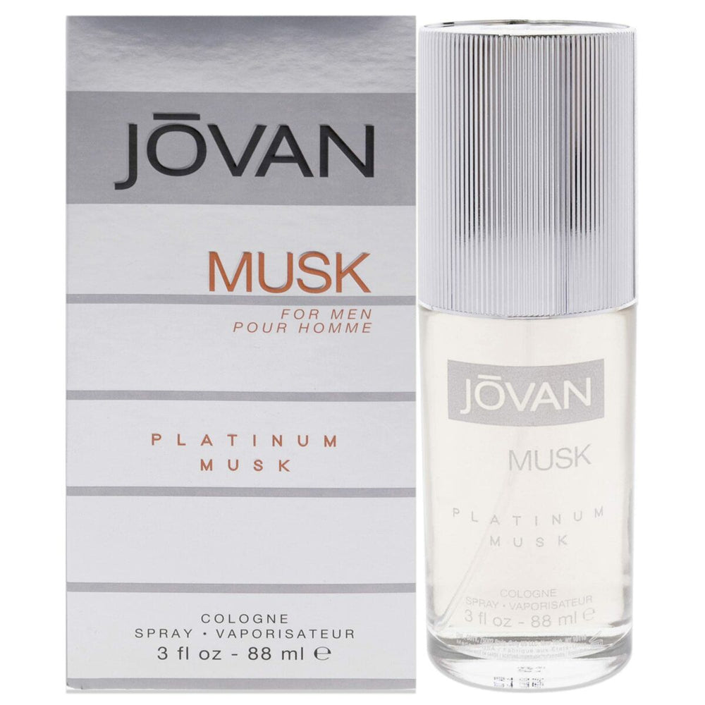 Jovan Musk Platinum Musk – Eau de Cologne for Men, 88 ml