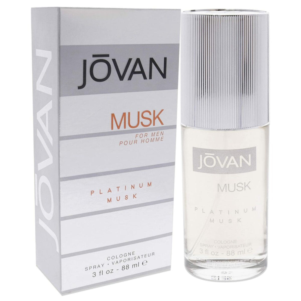 Jovan Musk Platinum Musk – Eau de Cologne for Men, 88 ml