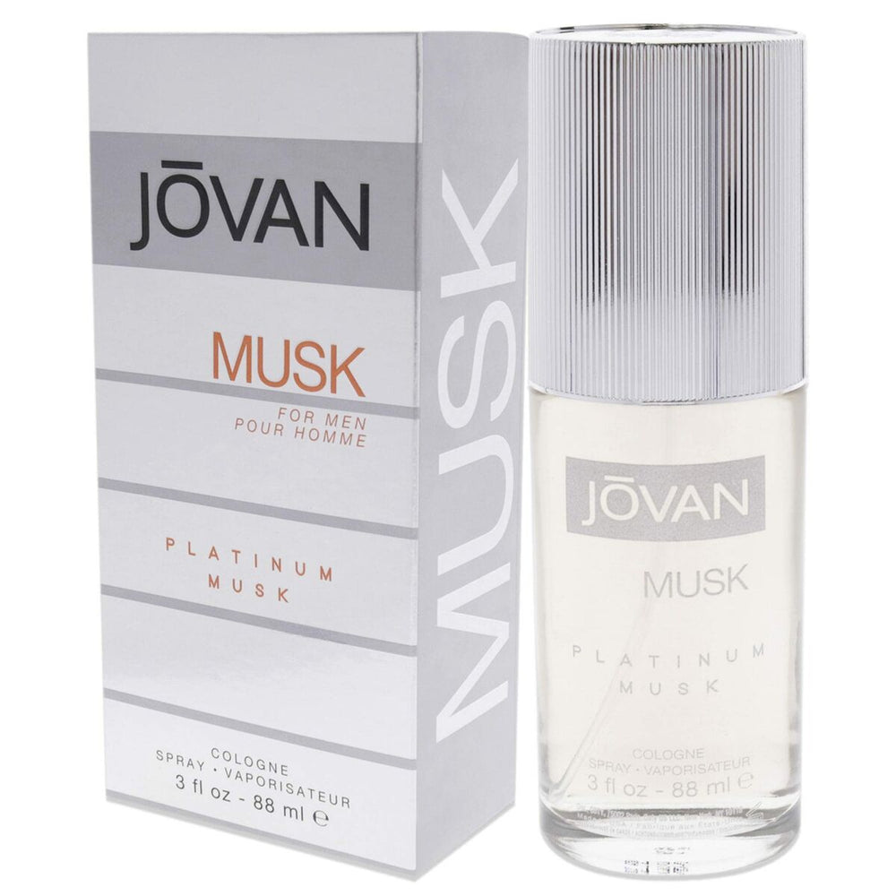 Jovan Musk Platinum Musk – Eau de Cologne for Men, 88 ml