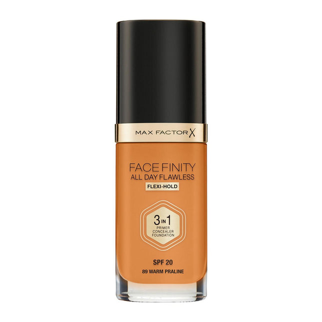 Max Factor Facefinity All Day Flawless Matte Finish – Primer for Women, Concealer & Foundation 3-in-1, 88, Praline, SPF 20,…