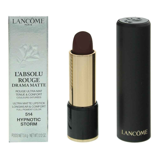 Lancome L'Absolu Rouge Drama Matte Matte – Cream Lipstick for Women, 514, Hypnotic Storm, 3.4 g