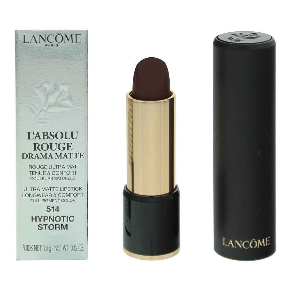 Lancome L'Absolu Rouge Drama Matte Matte – Cream Lipstick for Women, 514, Hypnotic Storm, 3.4 g
