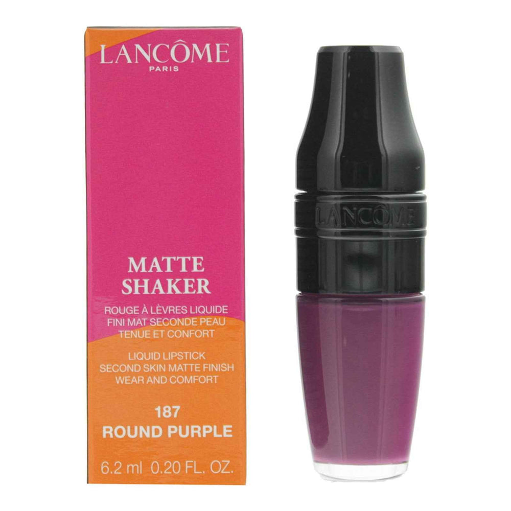 Lancome Matte Shaker – Liquid Lipstick for Women, 187, Round Purple, 6.2 ml