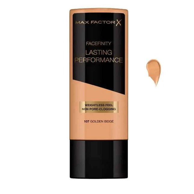 MAX Factor Facefinity Lasting Performance Liquid – Foundation 107 Golden Beige Unisex