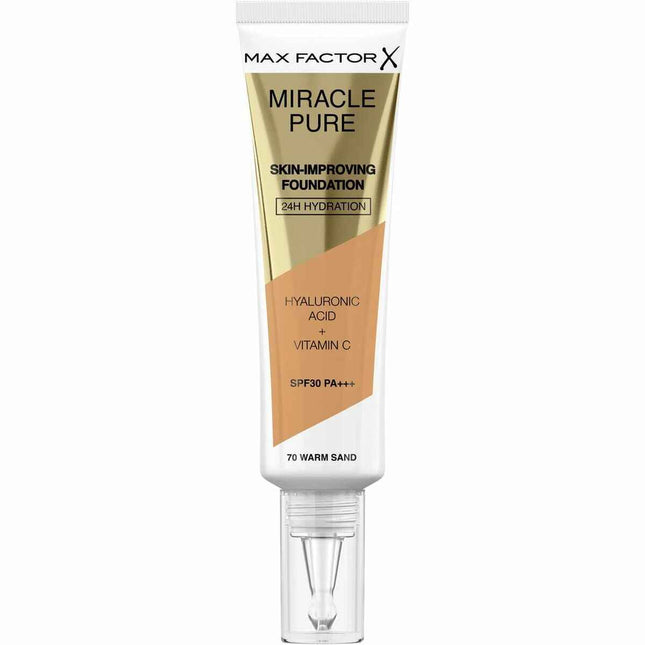 MAX Factor Miracle Pure – Foundation Spf30 70-Warm Sand Unisex