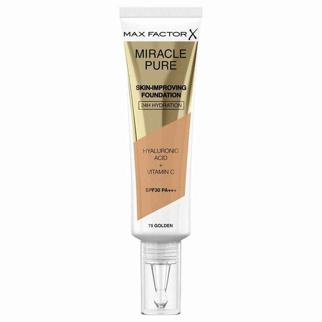 MAX Factor Miracle Pure – Foundation Spf30 75-Golden Unisex
