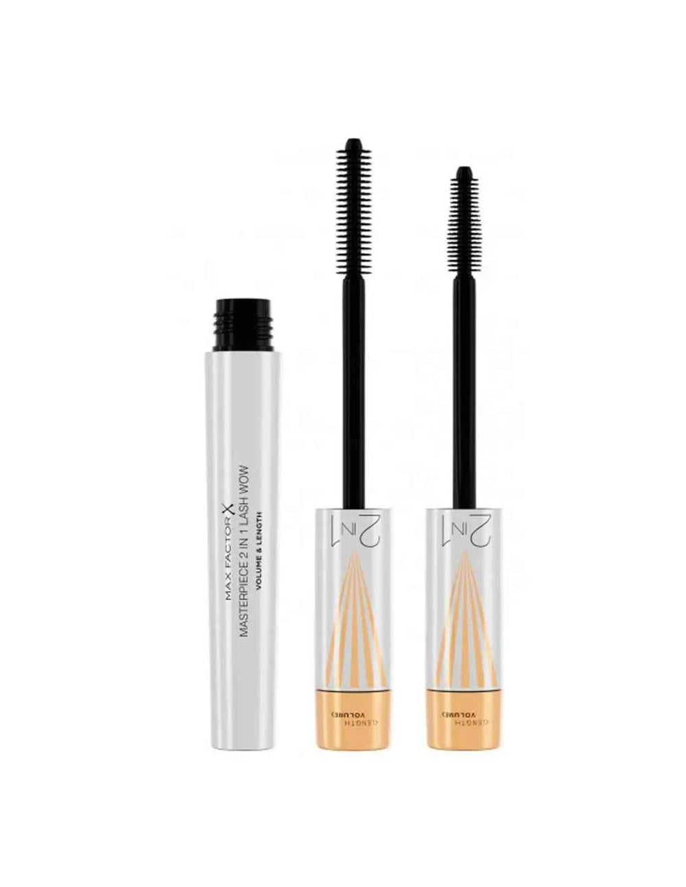 MAX Factor Masterpiece 2 In 1 Lash Wow Volume y Length 001-Black, 7 ml
