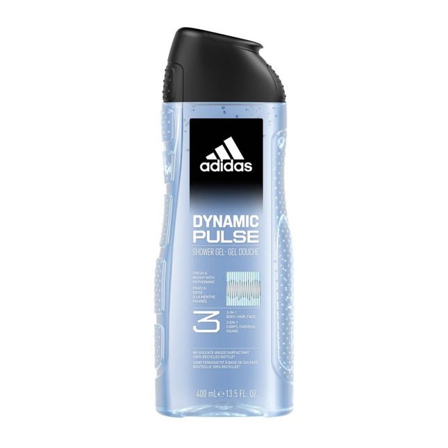Adidas Dynamic Pulse Refreshes – Shower Gel for Men, Body, Face, Hair, All Skin Types, 400 ml