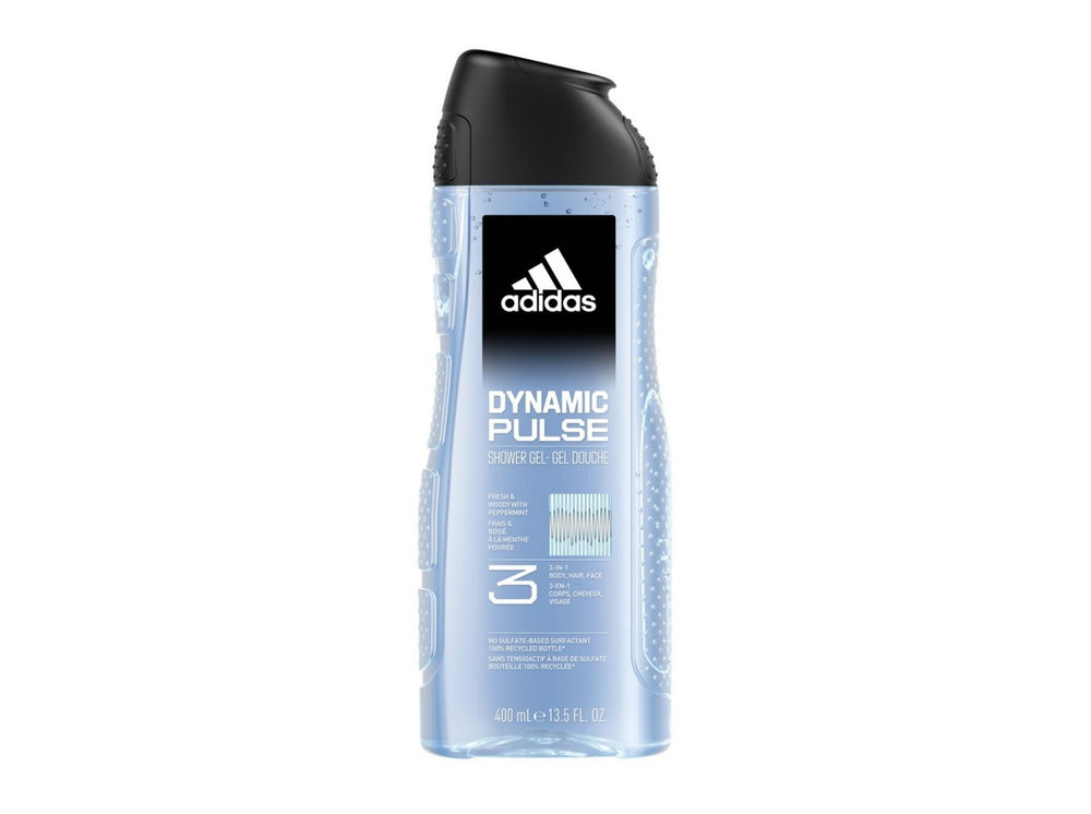 Adidas Dynamic Pulse Refreshes – Shower Gel for Men, Body, Face, Hair, All Skin Types, 400 ml