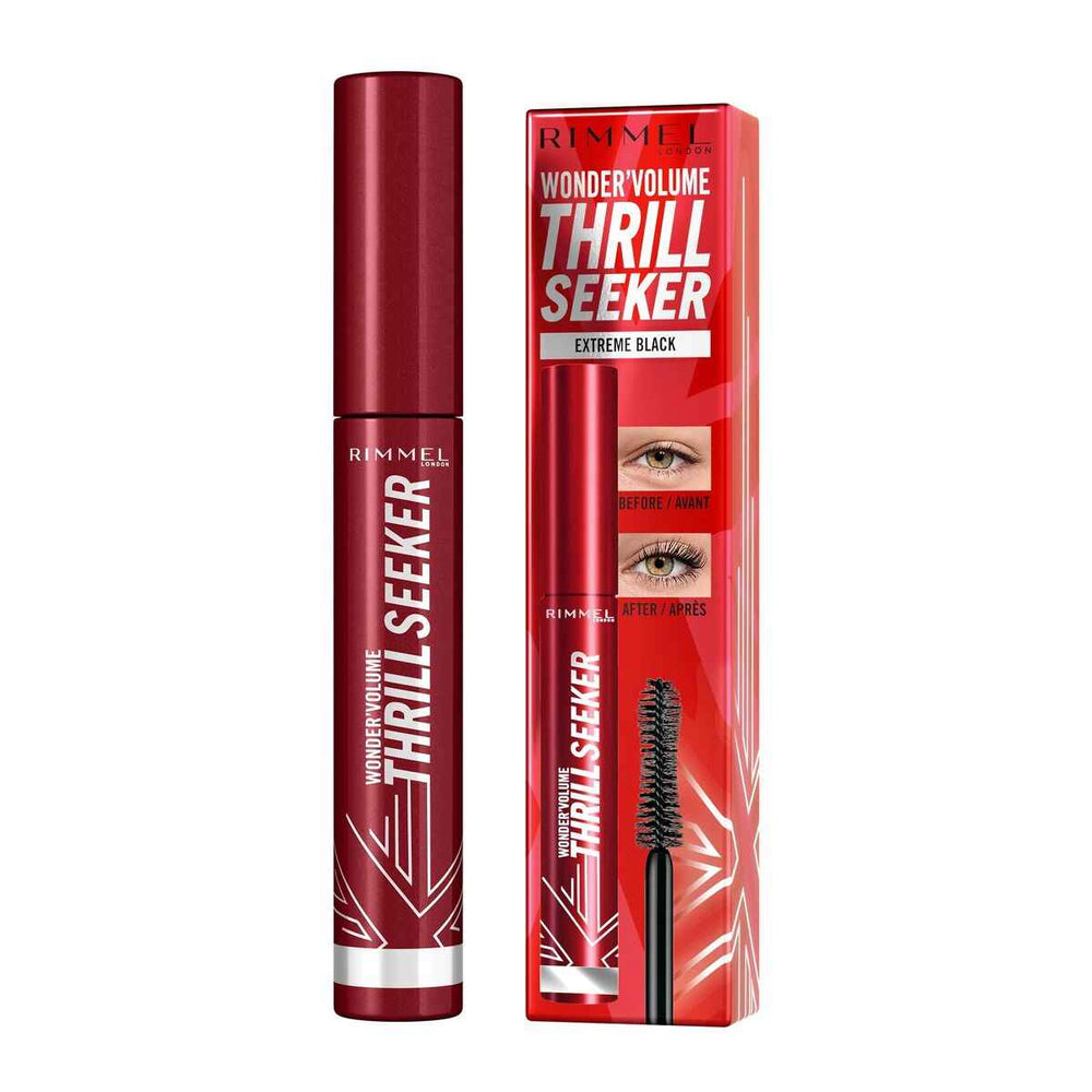 Rimmel London Wonder 'volume Thrill Seeker – Mascara Extreme Black Unisex, 8 ml