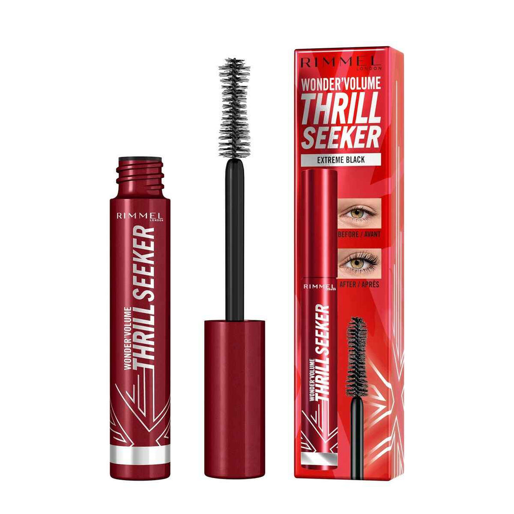 Rimmel London Wonder 'volume Thrill Seeker – Mascara Extreme Black Unisex, 8 ml