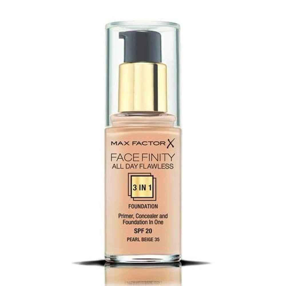MAX Factor Facefinity 3in1 Primer, Concealer y – Foundation 35-Pearl Beige Unisex, 30 ml