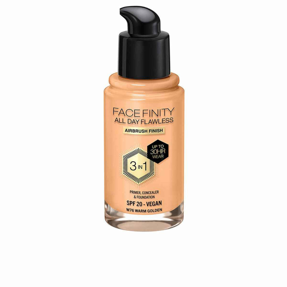 MAX Factor Facefinity All Day Flawless 3 In 1 – Foundation W76-Warm Golden Unisex, 30 ml