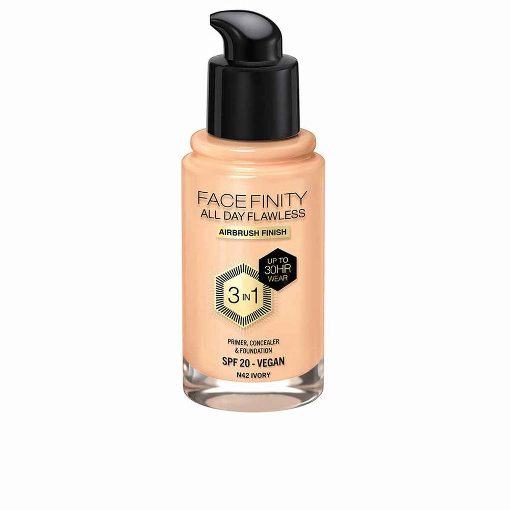 MAX Factor Facefinity All Day Flawless 3 In 1 – Foundation N42-Ivory Unisex, 30 ml