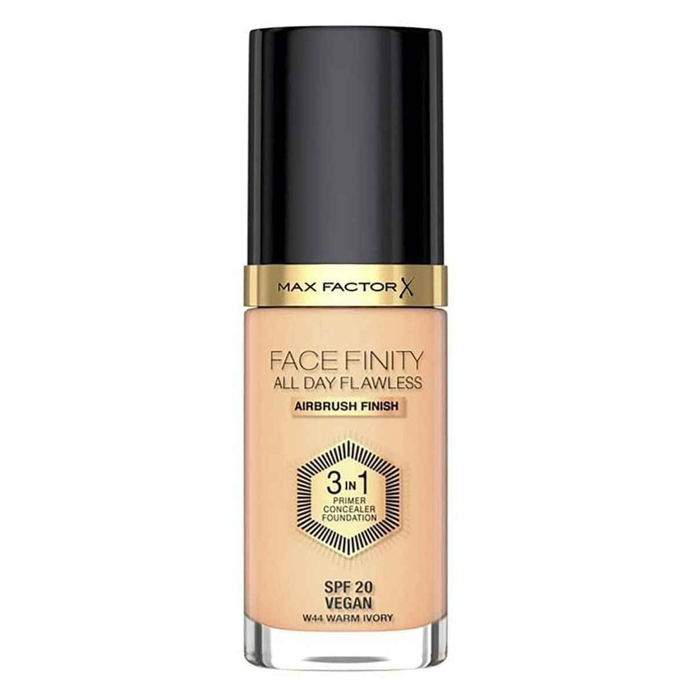 MAX Factor Facefinity 3in1 Primer, Concealer y – Foundation 44-Warm Ivory Unisex, 30 ml