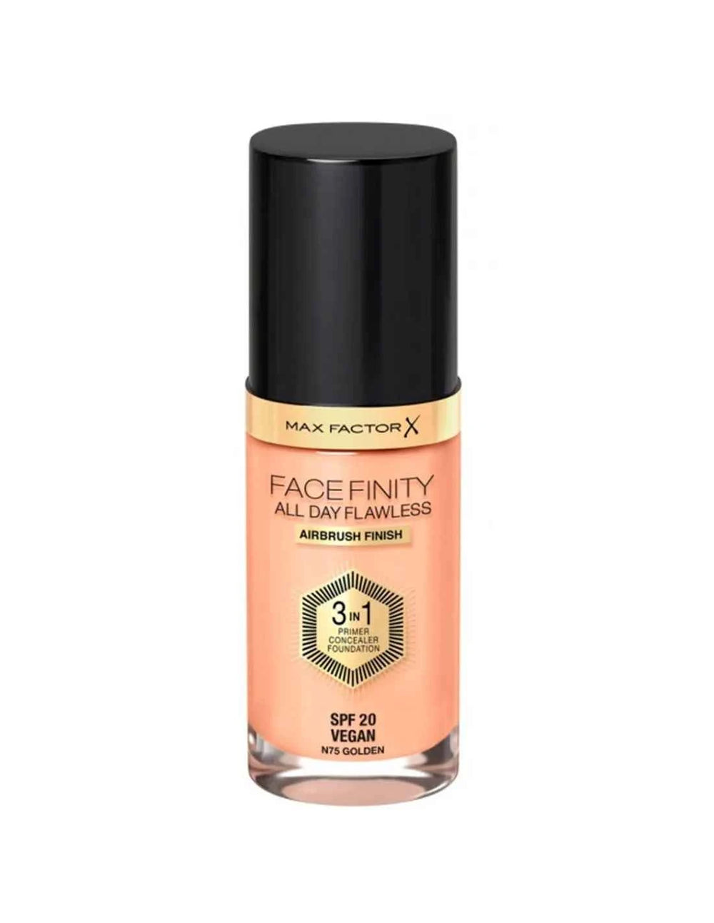 MAX Factor Facefinity 3in1 Primer, Concealer y – Foundation 75-Golden Unisex, 30 ml
