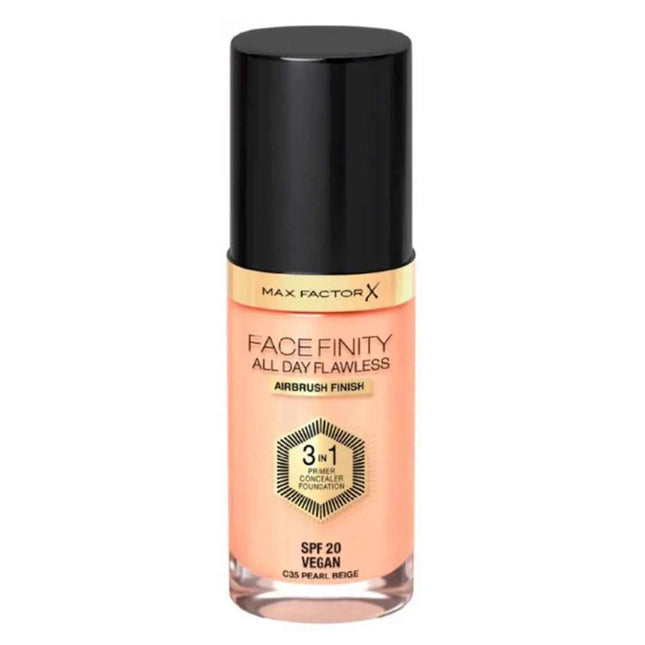 MAX Factor Facefinity 3in1 Primer, Concealer y – Foundation 85-Caramel Unisex, 30 ml