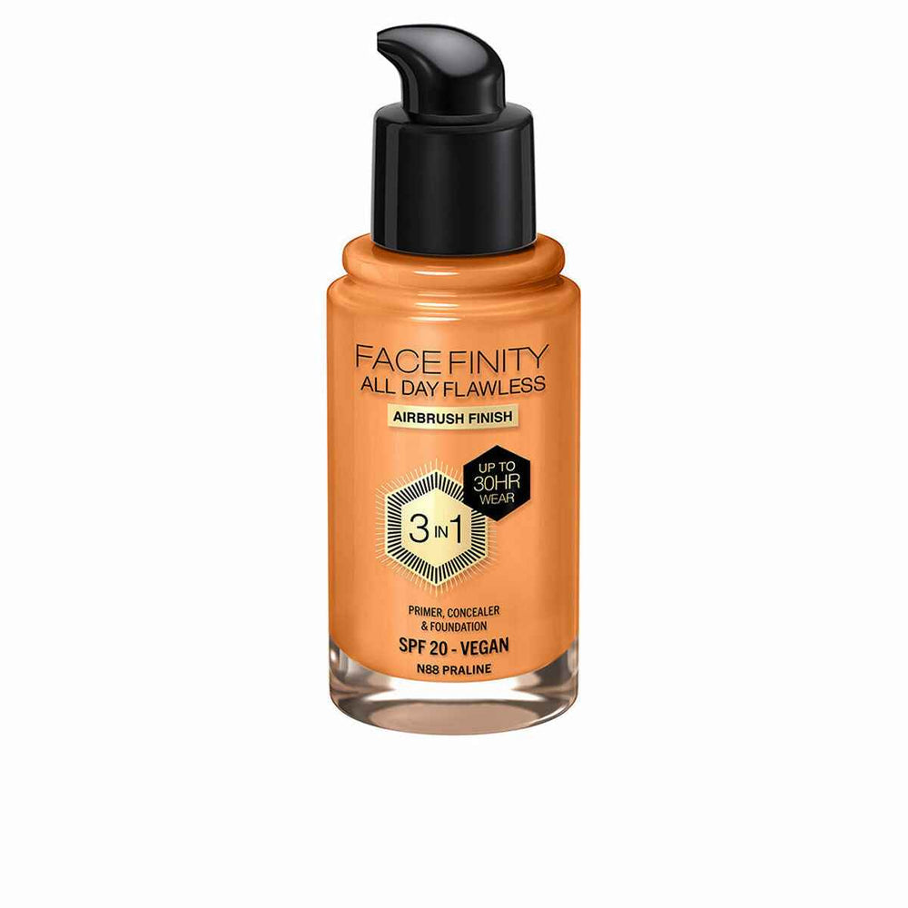 MAX Factor Facefinity All Day Flawless 3 In 1 Base De Maquillaje 88-Praline Unisex, 30 ml