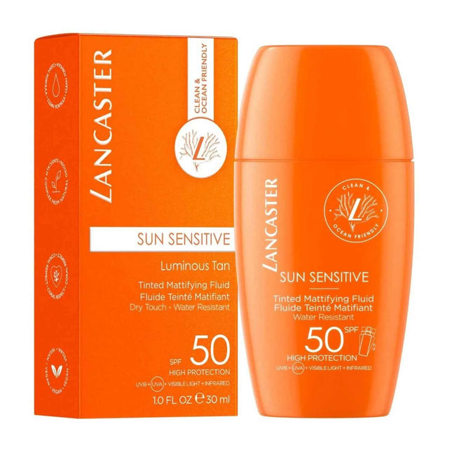 Lancaster Sun Sensitive Fluido Bronceador Luminoso Spf50 Unisex, 30 ml