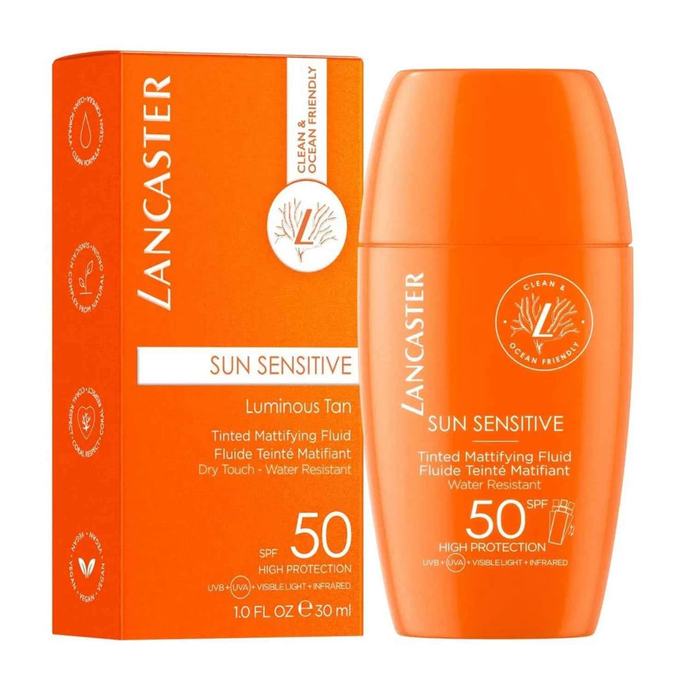 Lancaster Sun Sensitive Fluido Bronceador Luminoso Spf50 Unisex, 30 ml