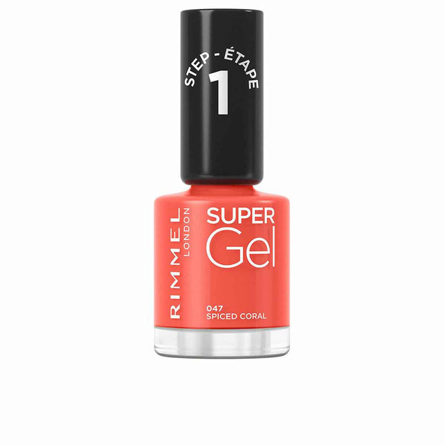 Rimmel London Super – Gel Esmalte De Uñas 047-Spiced Coral Unisex, 12 ml