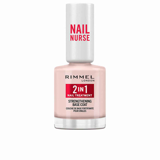Rimmel London Nail Nurse 2 In 1 Tratamiento De Uñas y Base Coat Unisex, 12 ml