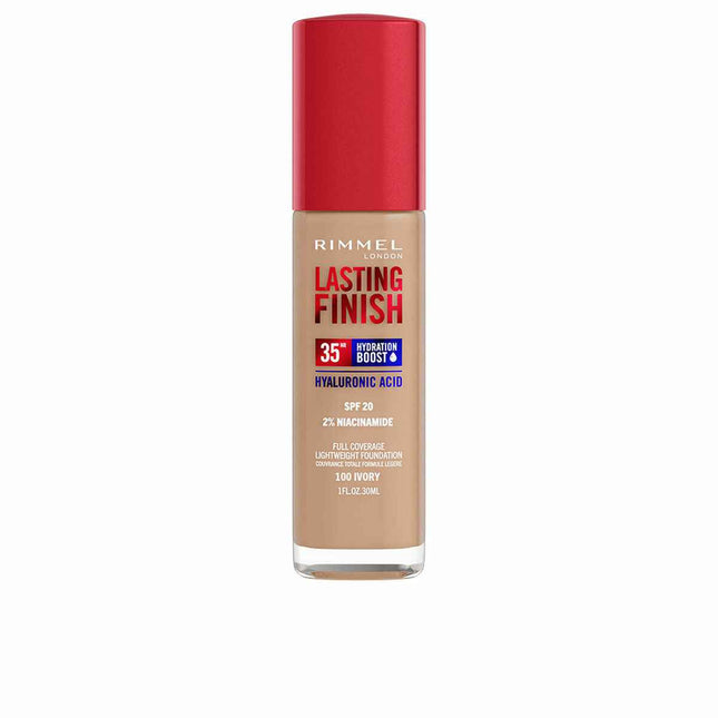 Rimmel London Lasting Finish Hydration Boost Spf20 100-Ivory Unisex, 30 ml