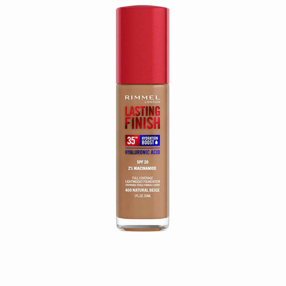 Rimmel London Lasting Finish Hydration Boost Spf20 400-Natural Beige Unisex, 30 ml