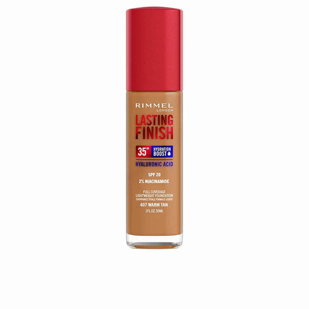 Rimmel London Lasting Finish Hydration Boost Spf20 407-Warm Tan Unisex, 30 ml