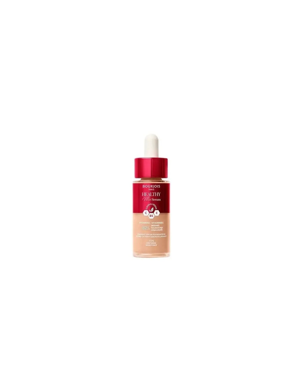 Bourjois Healthy Mix – Serum Foundation Base De Maquillaje 55n-Deep Beige Unisex, 30 ml
